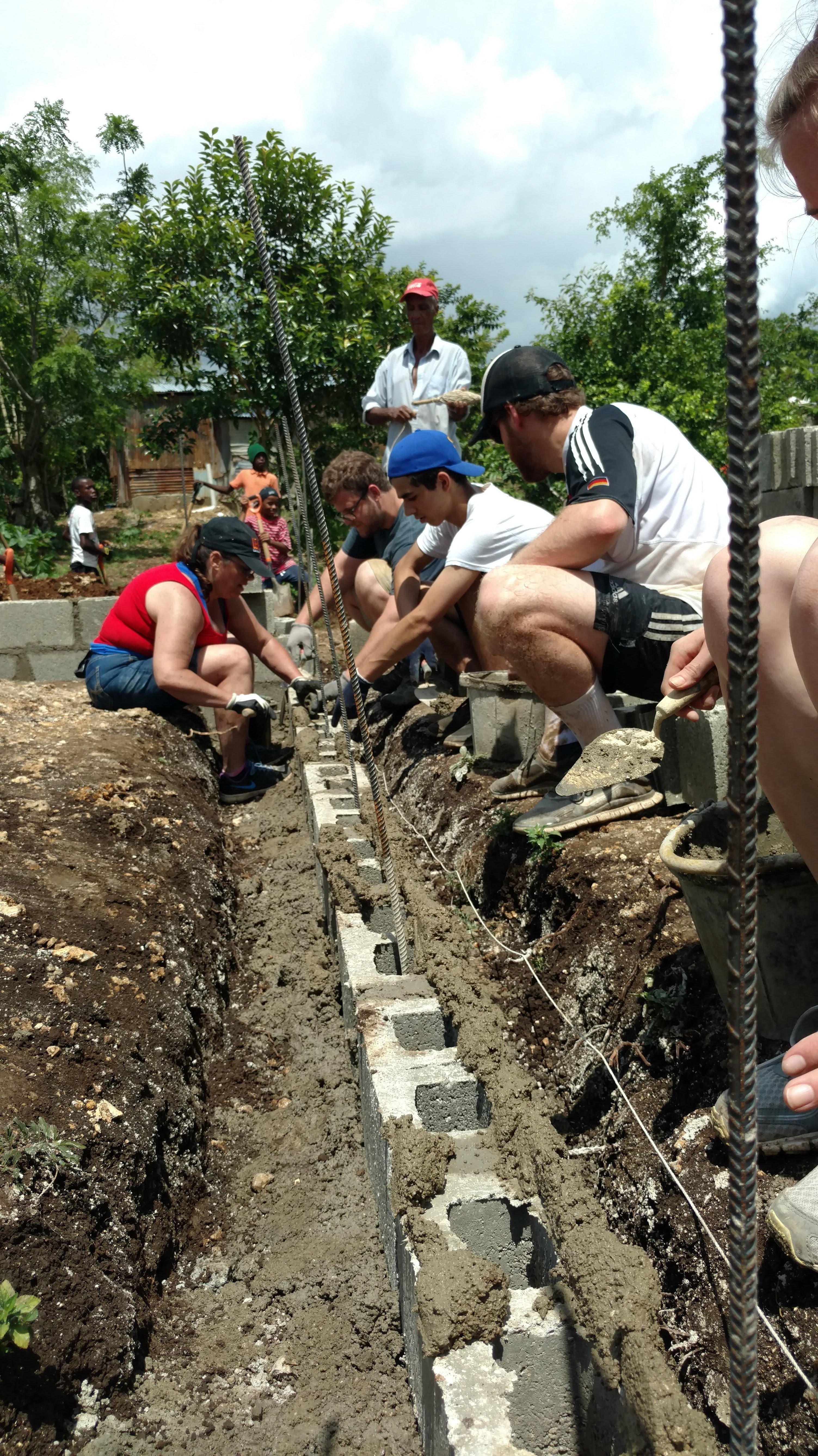 At our work site in the small district of San Luis.
