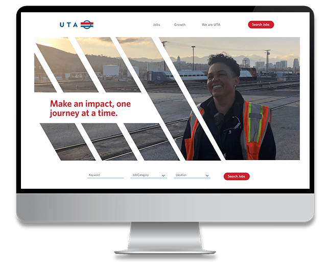 Utah Transit Authority Career Page created by Appcast Brand & Creative team