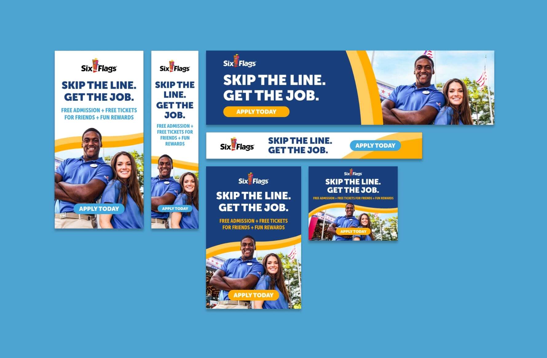Geo-fencing digital display ads by Appcast Brand and Creative team for Six Flags