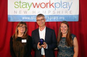 Chris Forman accepting the award for 'Coolest Companies for Young Professionals.' 