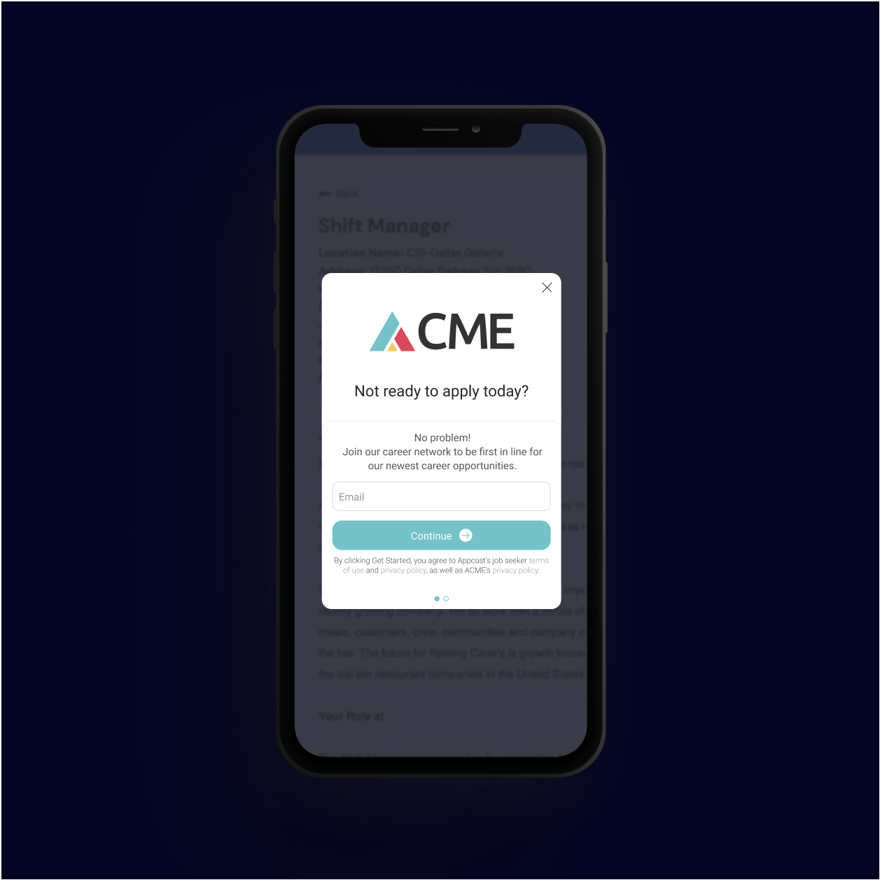 Appcast Xtend Candidate exit capture