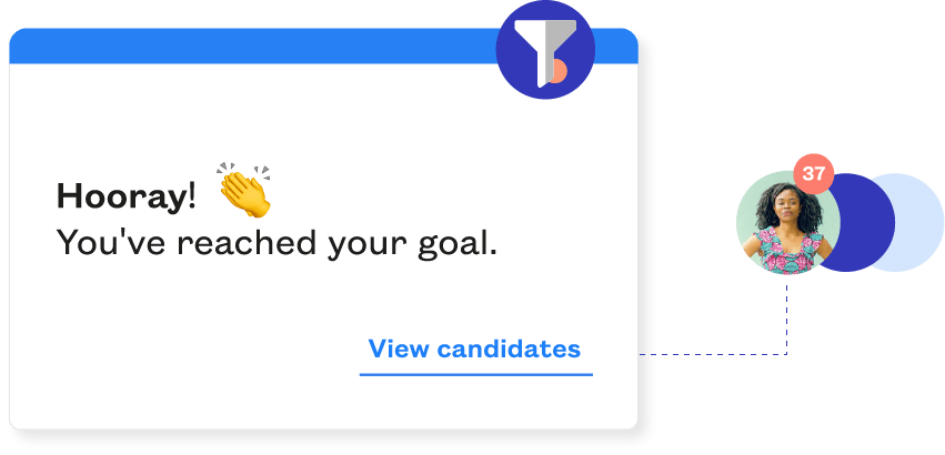 Xcelerate goal reached visual